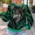 Emerald Wolf Head For Streetwear Style And Outdoor Adventure Enthusiasts All-over Print Knitted Sweater - 5
