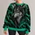 Emerald Wolf Head For Streetwear Style And Outdoor Adventure Enthusiasts All-over Print Knitted Sweater - 1