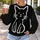 Minimalist White Cat Portrait For Cozy Autumn Evenings And Casual Everyday Style All-over Print Knitted Sweater - 5