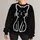 Minimalist White Cat Portrait For Cozy Autumn Evenings And Casual Everyday Style All-over Print Knitted Sweater - 1