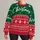 Emerald Christmas Snowflakes and Nordic Stars for Cozy Holiday Celebrations Together All-over Print Knitted Sweater - 1