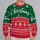Emerald Christmas Snowflakes and Nordic Stars for Cozy Holiday Celebrations Together All-over Print Knitted Sweater - 2