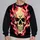 Flaming Skull with Hot Pink Flames for Bold Western Streetwear and Autumn Outings All-over Print Knitted Sweater - 2