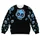 Blue Cartoon Skull Streetwear for Alternative Autumn Outfits and Everyday Dark Style All-over Print Knitted Sweater - 4
