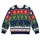 Santa Faces, Reindeer and Fir Trees for Men's Christmas Holiday Parties All-over Print Knitted Sweater - 4