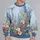 Hummingbirds Among Colorful Wildflowers for Peaceful Springtime Nature and Garden Escapes All-over Print Knitted Sweater - 2