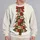Patchwork Christmas Tree with Red Bow for Festive Holiday Celebrations and Cozy Giving All-over Print Knitted Sweater - 2