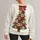 Patchwork Christmas Tree with Red Bow for Festive Holiday Celebrations and Cozy Giving All-over Print Knitted Sweater - 1