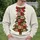 Patchwork Christmas Tree with Red Bow for Festive Holiday Celebrations and Cozy Giving All-over Print Knitted Sweater - 6