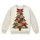 Patchwork Christmas Tree with Red Bow for Festive Holiday Celebrations and Cozy Giving All-over Print Knitted Sweater - 4