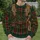 Plaid Tree Farm Lumberjack Outfit for Christmas Tree Hunting and Family Holiday Photos All-over Print Knitted Sweater - 6
