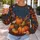 Pumpkin Patch Harvest Plaid for Thanksgiving Gatherings and Autumn Festival Celebrations All-over Print Knitted Sweater - 5