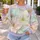 Pastel Gold-Edged Floral Blooms for Spring Garden Parties and Everyday Wear Style All-over Print Knitted Sweater - 5
