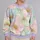 Pastel Gold-Edged Floral Blooms for Spring Garden Parties and Everyday Wear Style All-over Print Knitted Sweater - 2