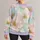Pastel Gold-Edged Floral Blooms for Spring Garden Parties and Everyday Wear Style All-over Print Knitted Sweater - 1