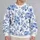 Blue Porcelain Blooms for Springtime Garden Gatherings and Elegant Everyday Wear All-over Print Knitted Sweater - 2