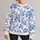 Blue Porcelain Blooms for Springtime Garden Gatherings and Elegant Everyday Wear All-over Print Knitted Sweater - 1