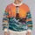 Seaside Lighthouse Sunset Coastal Scenery for Relaxed Shoreline Getaways and Travel All-over Print Knitted Sweater - 2