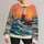 Seaside Lighthouse Sunset Coastal Scenery for Relaxed Shoreline Getaways and Travel All-over Print Knitted Sweater - 1