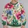 Watercolor Fuchsia Blue and Teal Flowers for Spring Garden Days and Getaways All-over Print Knitted Sweater - 2