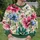 Watercolor Fuchsia Blue and Teal Flowers for Spring Garden Days and Getaways All-over Print Knitted Sweater - 6