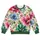 Watercolor Fuchsia Blue and Teal Flowers for Spring Garden Days and Getaways All-over Print Knitted Sweater - 4