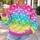 Rainbow Tie Dye Polka Dots for Colorful Spring Outings and Everyday Casual Wardrobes All-over Print Knitted Sweater - 5