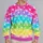 Rainbow Tie Dye Polka Dots for Colorful Spring Outings and Everyday Casual Wardrobes All-over Print Knitted Sweater - 2