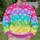 Rainbow Tie Dye Polka Dots for Colorful Spring Outings and Everyday Casual Wardrobes All-over Print Knitted Sweater - 6