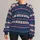 Retro Nordic Fair Isle Geometric Motifs for Cozy Winter Weekends and Everyday Wear All-over Print Knitted Sweater - 1