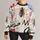 Golden Bee and Abstract Heart Motifs for Casual Streetwear and Springtime Outings All-over Print Knitted Sweater - 1
