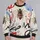 Golden Bee and Abstract Heart Motifs for Casual Streetwear and Springtime Outings All-over Print Knitted Sweater - 2
