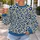 Blue And Yellow Animal Spots For Bold Everyday Style And Relaxed Casual Wear All-over Print Knitted Sweater - 5