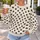 Classic Dark Brown Polka Dots on Warm Ivory for Chic Everyday Wear and Brunch Outings All-over Print Knitted Sweater - 5