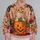 Orange Cat And Pumpkin With Autumn Blooms For Cozy Fall Gatherings And Seasonal Style All-over Print Knitted Sweater - 2