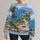 Coastal Road and Wildflower Landscape for Scenic Weekend Getaways and Travel Lovers All-over Print Knitted Sweater - 1