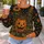Jack O Lantern Harvest Scene for Halloween Parties and Autumn Outings All-over Print Knitted Sweater - 5