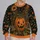 Jack O Lantern Harvest Scene for Halloween Parties and Autumn Outings All-over Print Knitted Sweater - 2