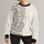 Ivory Fish Motif With Crimson Accent For Relaxed Coastal Everyday Style All-over Print Knitted Sweater - 1