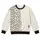 Ivory Fish Motif With Crimson Accent For Relaxed Coastal Everyday Style All-over Print Knitted Sweater - 4