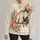 Three Cats Among Roses for Cozy Autumn Days and Cottage Garden Cat Lovers at Home All-over Print Knitted Sweater - 1