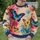 Dreamlike Butterfly Motifs for Colorful Spring Outings and Relaxed Everyday Style All-over Print Knitted Sweater - 6