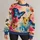 Dreamlike Butterfly Motifs for Colorful Spring Outings and Relaxed Everyday Style All-over Print Knitted Sweater - 1