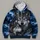 Twin Wolf Storm Scene for Wilderness Weekends and Everyday Outdoor Adventures All-over Print Hoodie (Lightweight) - 4