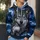 Twin Wolf Storm Scene for Wilderness Weekends and Everyday Outdoor Adventures All-over Print Hoodie (Lightweight) - 5