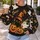 Pumpkin Cat And Ghost Halloween Scene For Spooky Season Celebrations All-over Print Knitted Sweater - 5