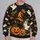 Pumpkin Cat And Ghost Halloween Scene For Spooky Season Celebrations All-over Print Knitted Sweater - 2