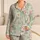 Soft Mint Sage Peony Blooms for Bridal Showers, Sleepovers and Everyday Relaxing Nights Satin Pajamas Set - 1