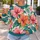 Tropical Hibiscus Blooms for Sunny Getaways and Colorful Everyday Style for Her All-over Print Knitted Sweater - 5