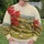 Rural Cottages Green Hills Red Foliage Pastoral Sheep and Cottage Countryside for Cozy Autumn All-over Print Knitted Sweater - 6